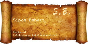 Sipos Babett névjegykártya